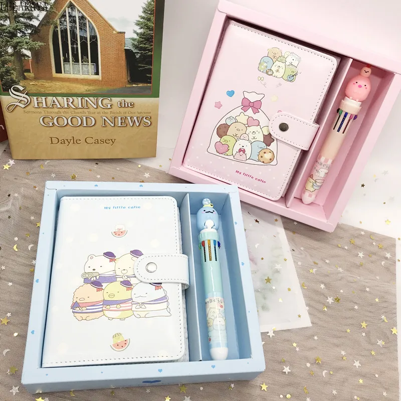 Симпатичные с рисунками из аниме Sumikko Gurashi углу био Тетрадь экшн напечатанный