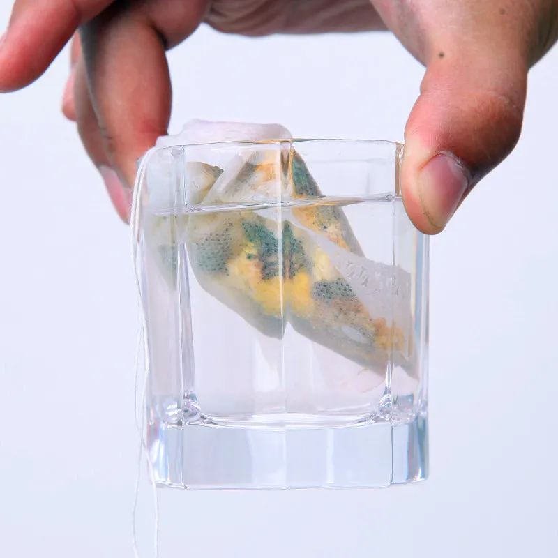 Одноразовые чайные пакетики 100 шт. фильтровальные для заварки чая с завязками