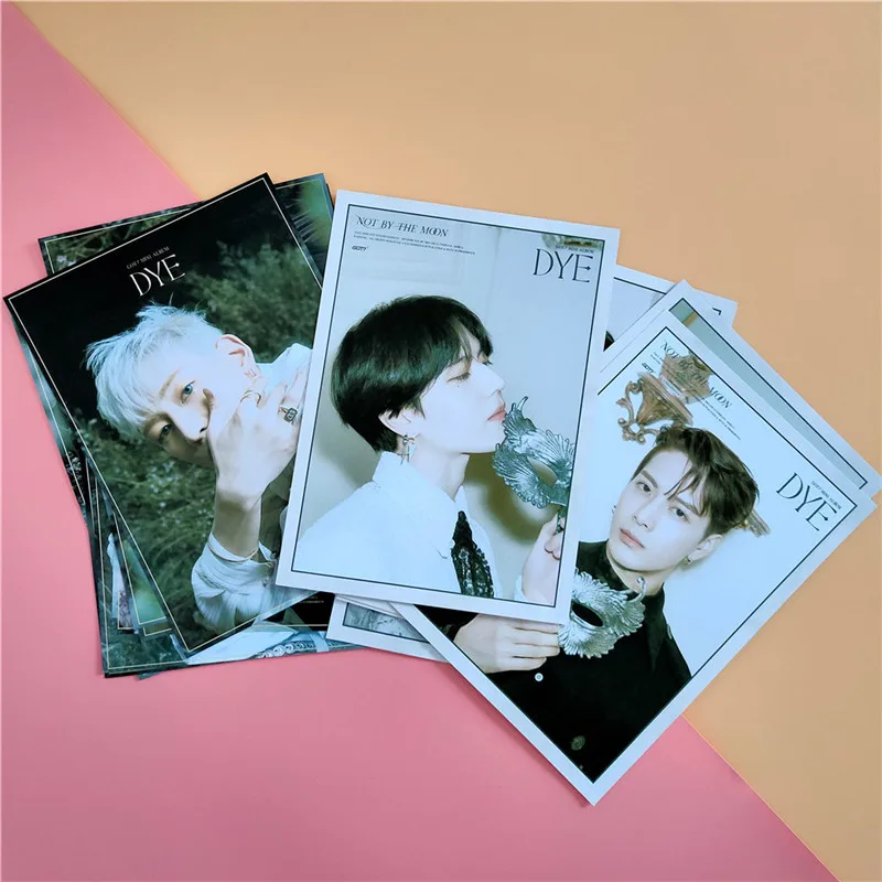 Kpop GOT7 Returns New Album DYE NOT BY THE MOON JinYoung Bambam JB JACKSON MARK YoungJae YuGyeom Stickers Pictorial Posters | Канцтовары