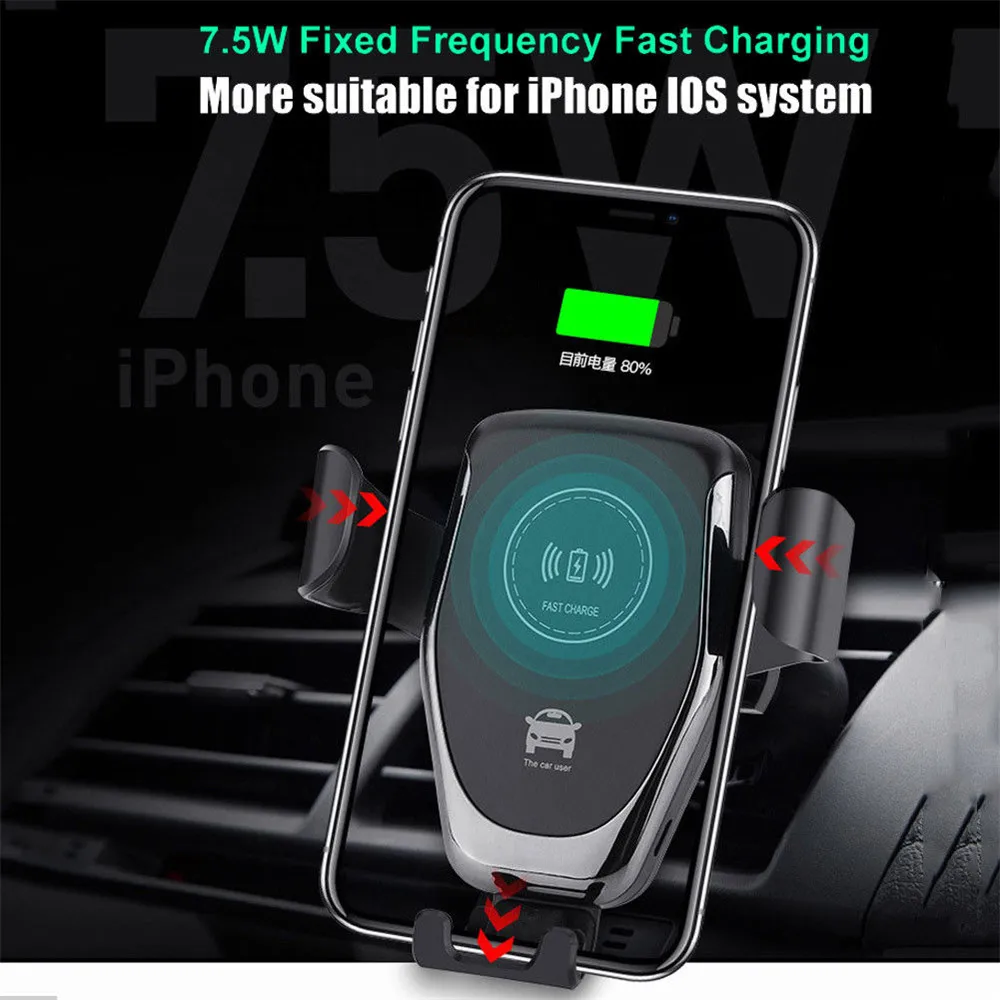 car wireless fast charging stand holder for iphone 11 pro max xs 8 usb car wireless quick charger bracket for samsung s20 s10 s9 free global shipping