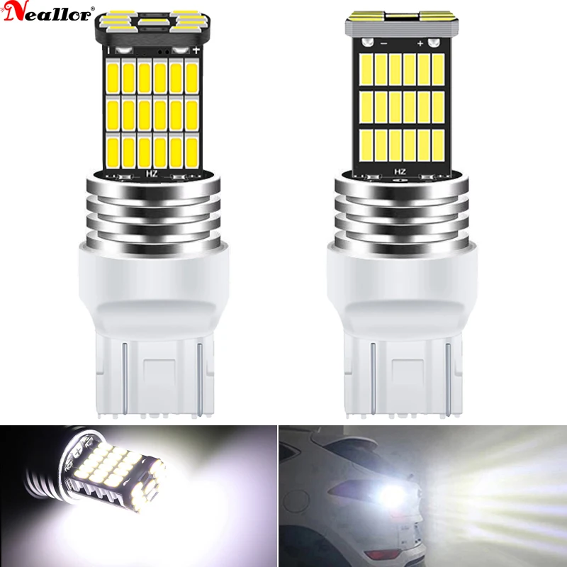 

2x T20 светодиодный 7440 WY21W W21W лампы 7443 W21/5W Супер яркие 4014SMD резерсветильник заднего хода для автомобильной сигнальной лампы 7506 T15 1156 P21W