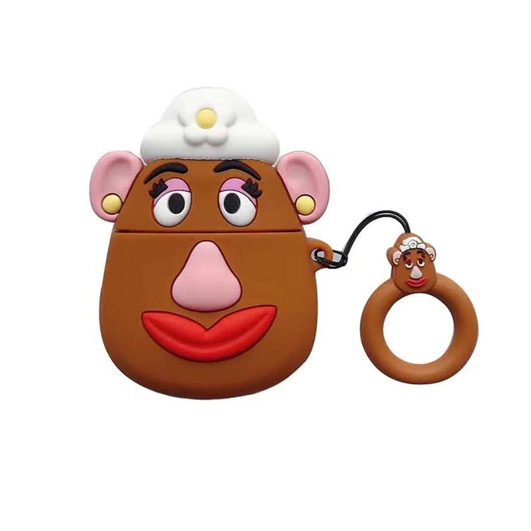 LOVERONY Cute Cartoon Bluetooth Earphone 3D Silicone Case For AirPods 2 1 Headset Protective Cover Apple Air pods Charging Box