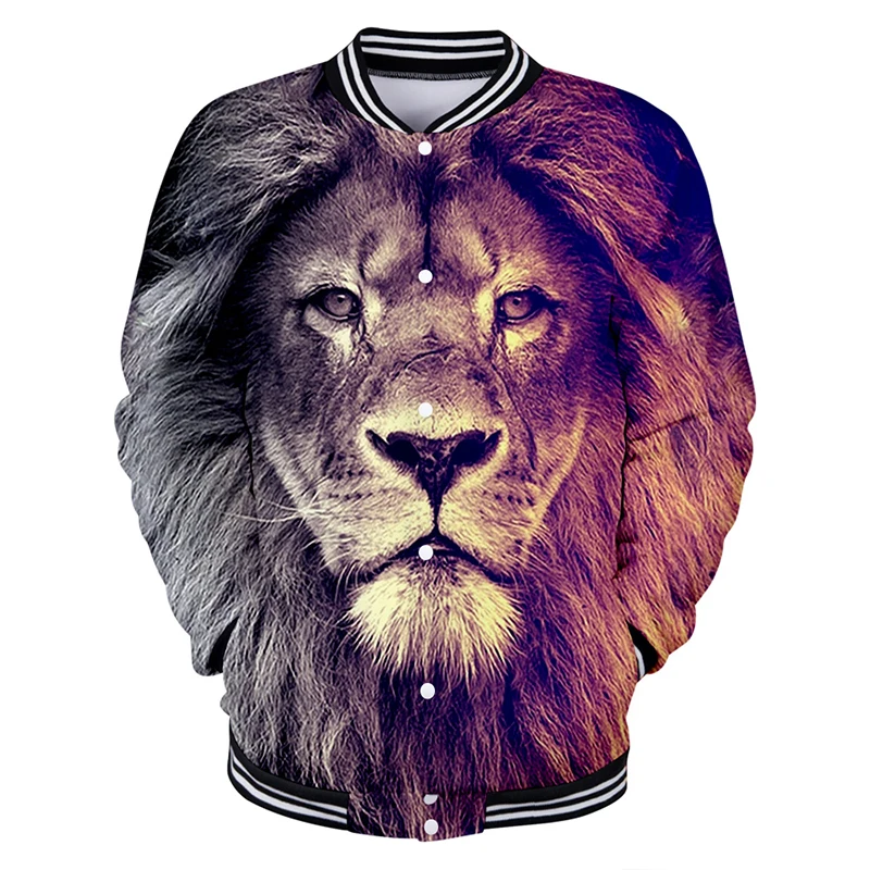 

Animal Lion Fashion Hip Hop 3d Baseball Jacket Coat Men Women Hoodie Sweatshirts Long Sleeve Unisex Cool 3D Hoodies Jackets Tops