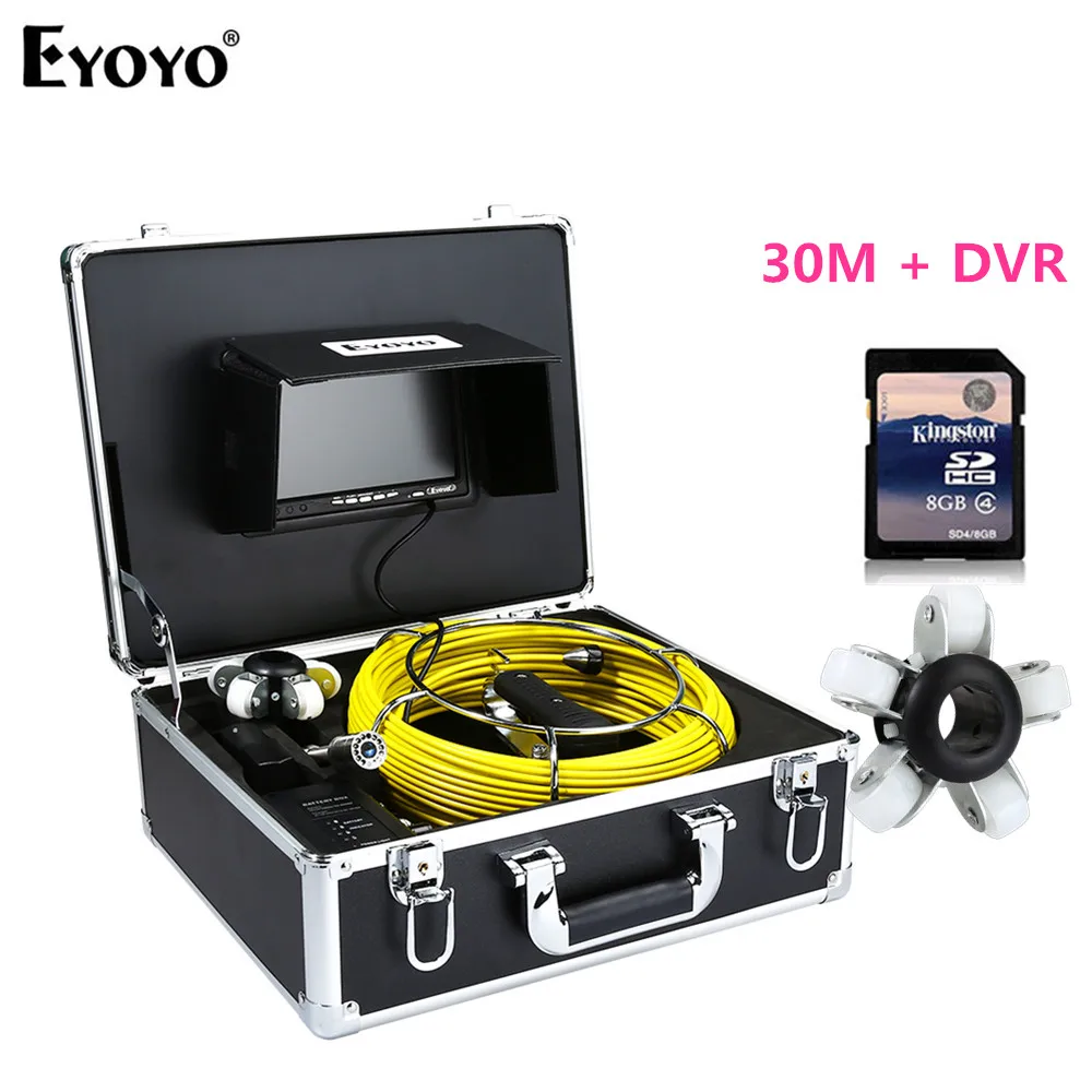 Eyoyo WF92 23 мм 30 м DVR с картой 8 Гб HD канализационная труба трубопроводная камера 800x480 7
