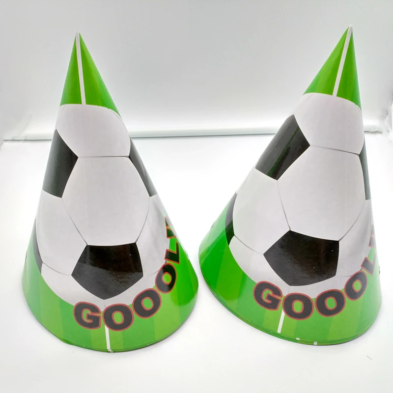 6 шт./лот Baby Shower украшают зеленый прекрасный футбол любимая детская тема конус