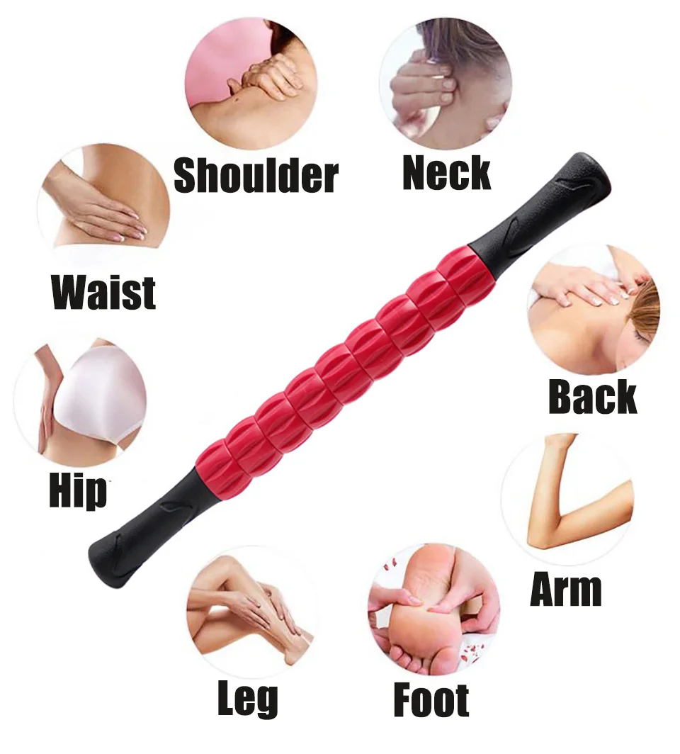 Массажная палочка для йоги 9 Шипованная мышечная Пилатес физиотерапия