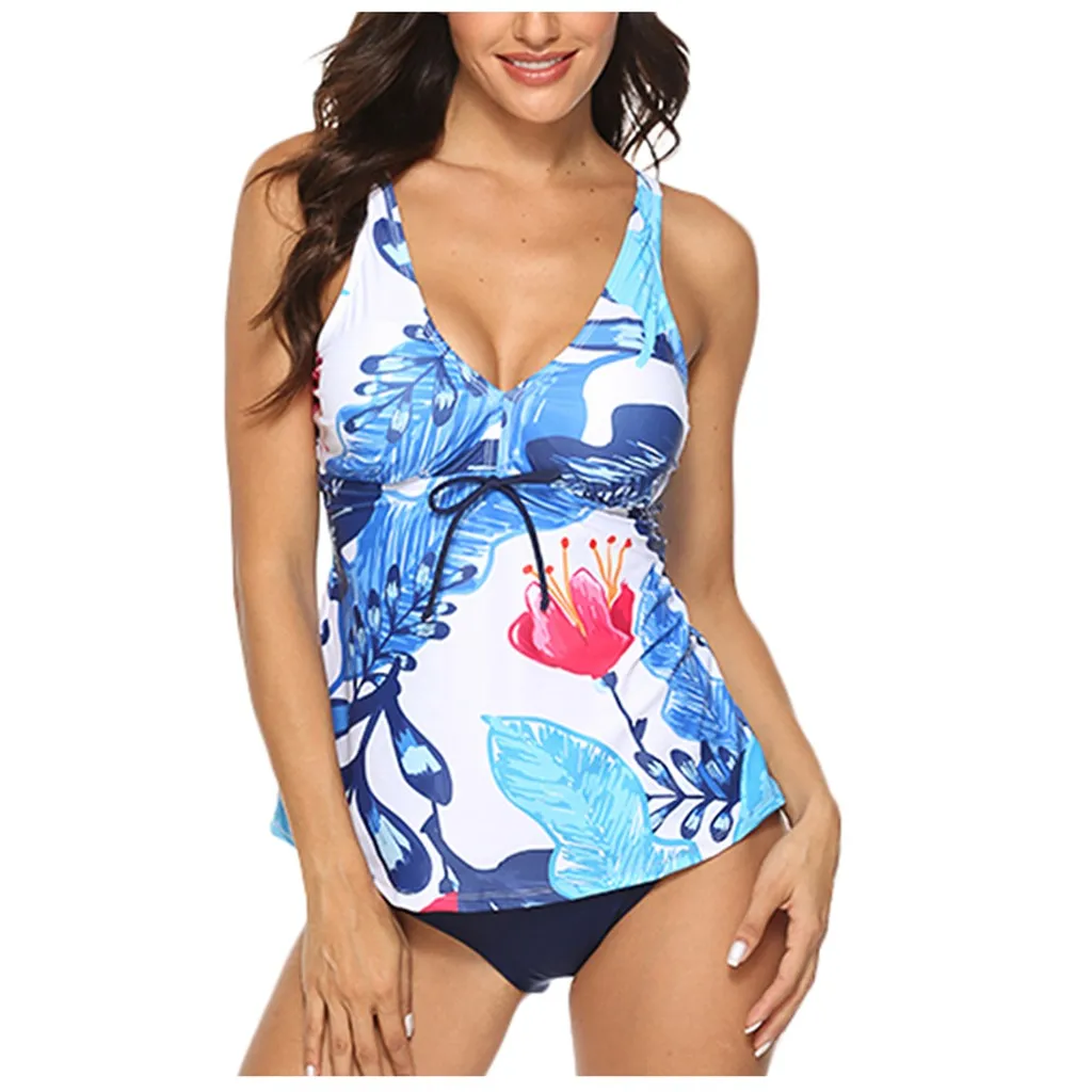 SAGACE 2020 комплект бикини в горошек полоску с принтом купальник через шею