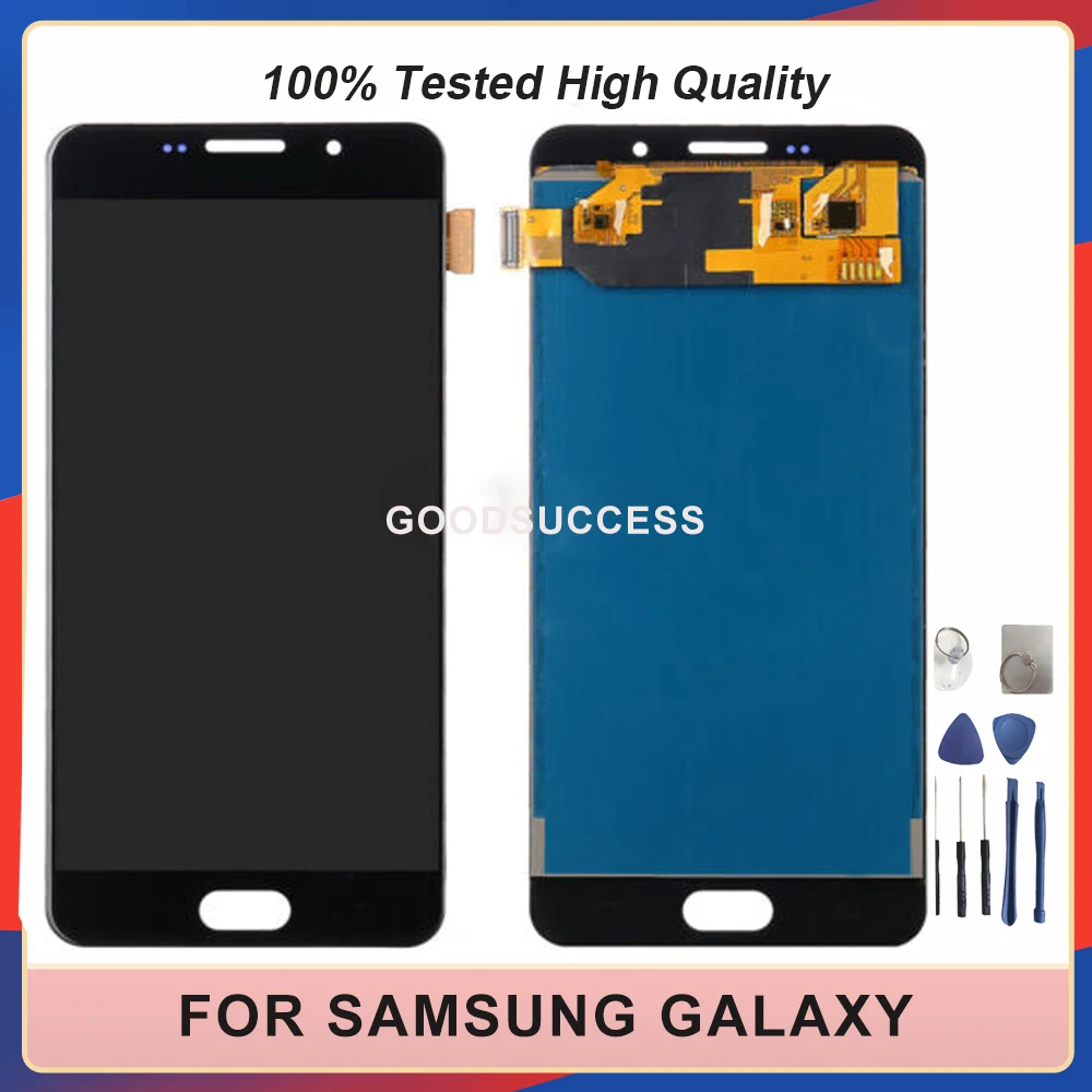 

For SAMSUNG GALAXY A7 2016 A710 LCD A710F SM-A710F A710M Display Touch Screen Panel Digitizer Assembly Free Tools