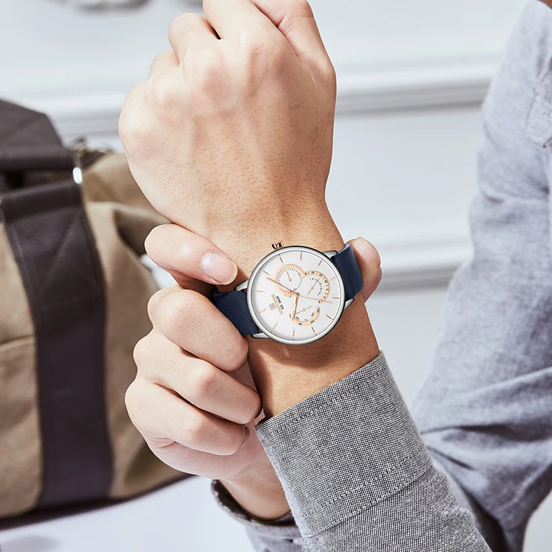 

NEW NAVIFORCE Luxury Brand Men Watches Sport Quartz Men's Wristwatches Army Military Leather Male Clock Date Relogio Masculino