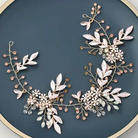 vintage mike crystal flower tiara headbands women princess rhinestone wedding hair jewelry bridal hairbands hair accessories