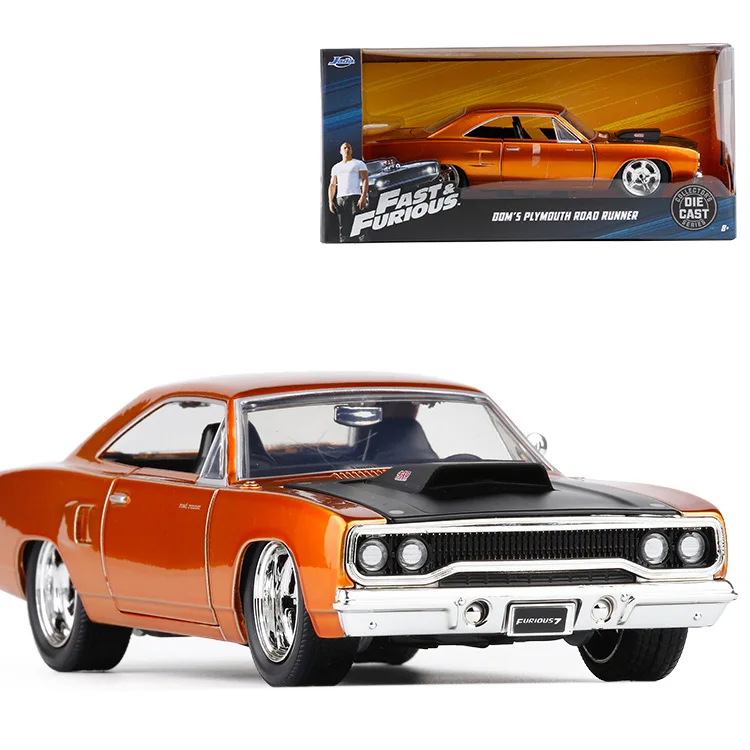 PLYMOUTH ROAD RUNNER 1:24 Jada High Simulator, классический металлический форсаж, литые под давлением игрушечные модельные машинки, игрушки для детей, коллекция подарков на день рождения - Цвет: PLYMOUTH ROAD RUNNER