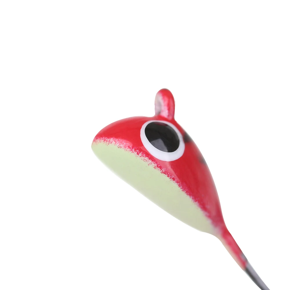 6 штук металлическая приманка со свинцовым крючки Мини в форме Кита для зимней