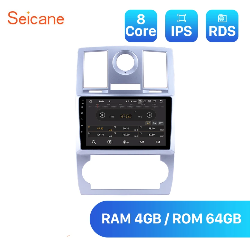

Автомагнитола Seicane, Автомобильная навигационная система GPS на Android 10,0 HD 1024*600 9 дюймов для 2004 2005 2006 2007 2008 Chrysler Aspen 300C