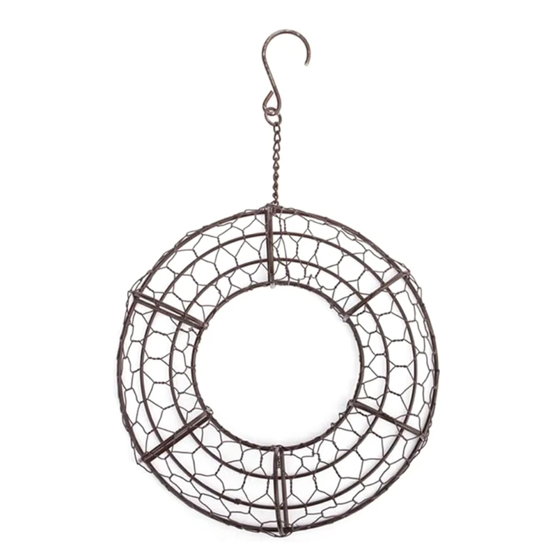 

Новинка 2021, вешалка для рамы с круглым проволочным венком, металлический подвесной Плантатор, растение для суккулентов, фотоальбом