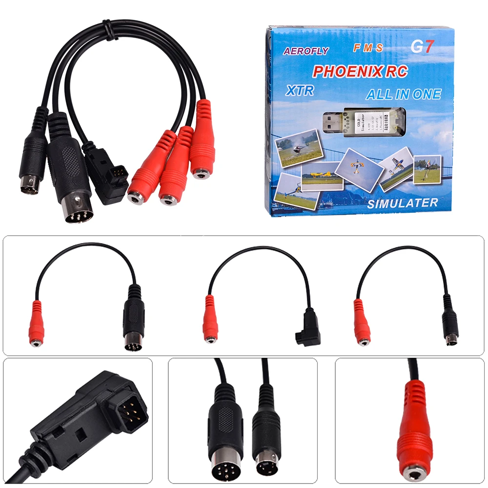 22 в 1 G7 RC USB Золотой симулятор полета с кабелем Phoenix 5 0 для XTR Aerofly VRC FPV гоночный Дрон
