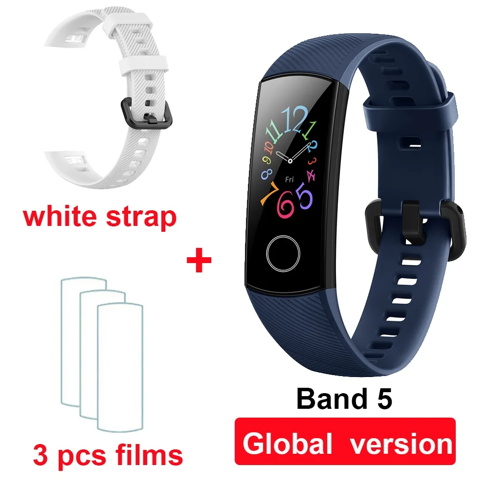 blue GL black huawei Honor Band 4 Band 5 Smart Wirstband 50m водонепроницаемый фитнес-трекер монитор сердечного ритма во время сна оснастка умный Браслет - Цвет: blue GL black