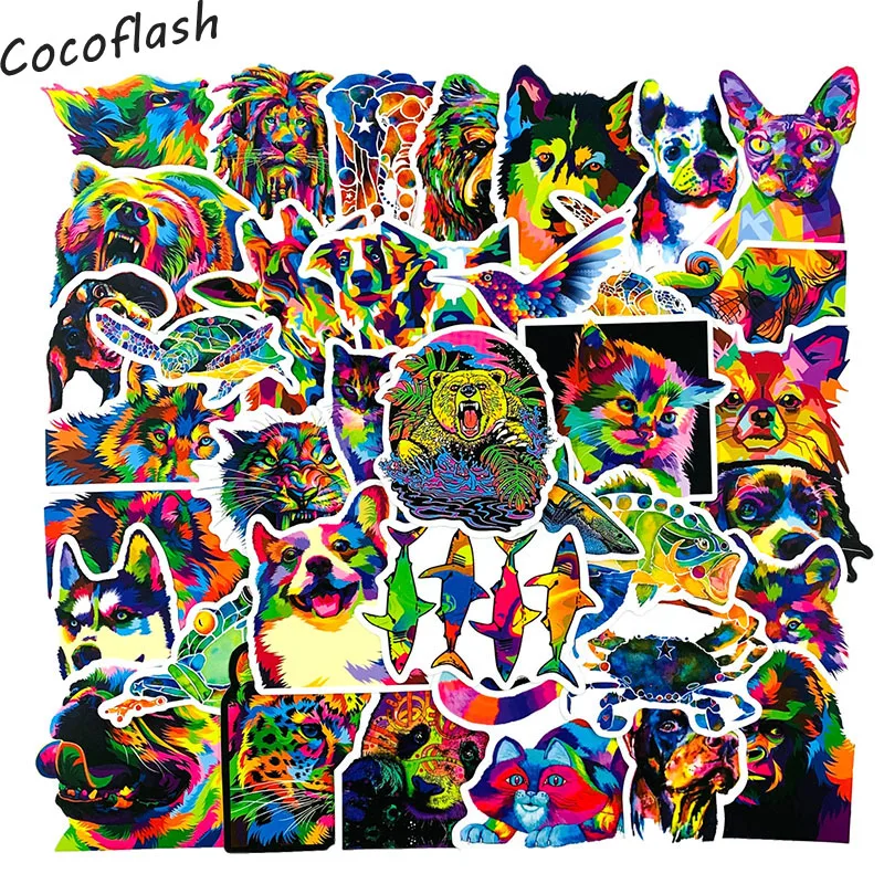 

10/50 шт./упаковка, наклейки в виде животных