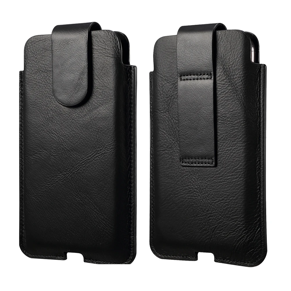 

Universal Retro Leather Belt Pouch Phone Case 5.5 6.1 7.2inch for Apple Huawei Smart Vintage Waist Bag Durable Smart Phone Cover
