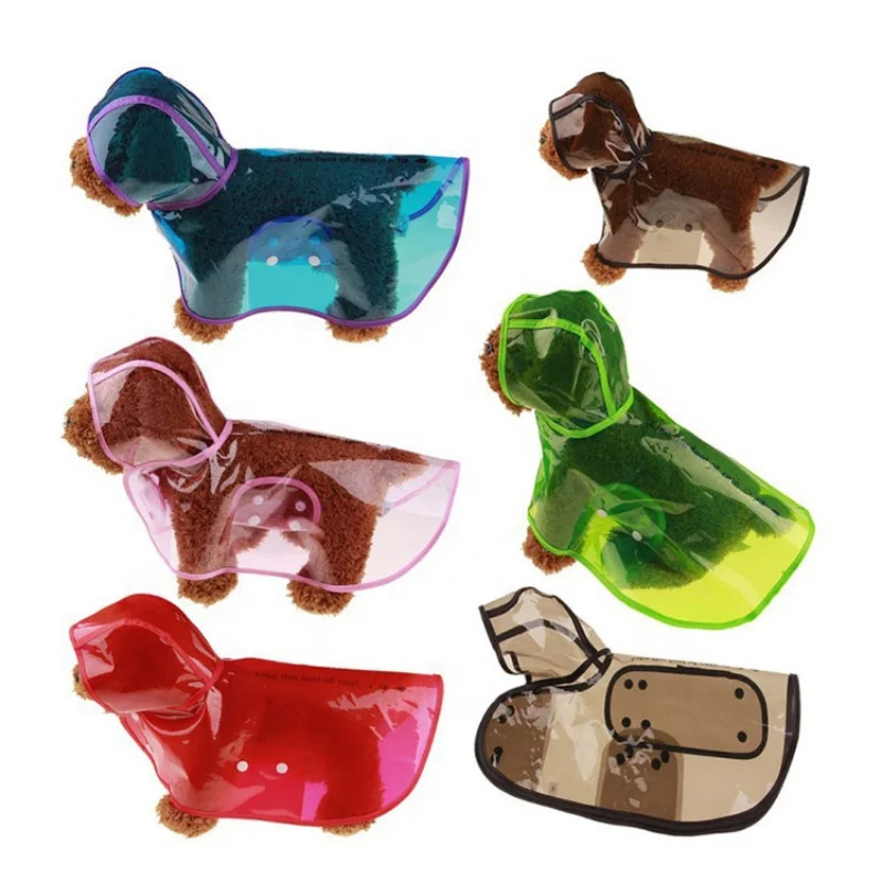 

Waterproof Dog Raincoat Hood Transparent Pet Dog Puppy Rain Coat Cloak Clothes for Dogs Pet Supplies