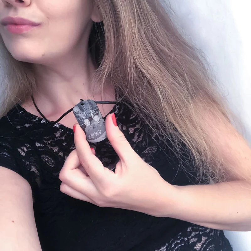 Кулон из нержавеющей стали на заказ индивидуальное ожерелье 5 цветов фото с