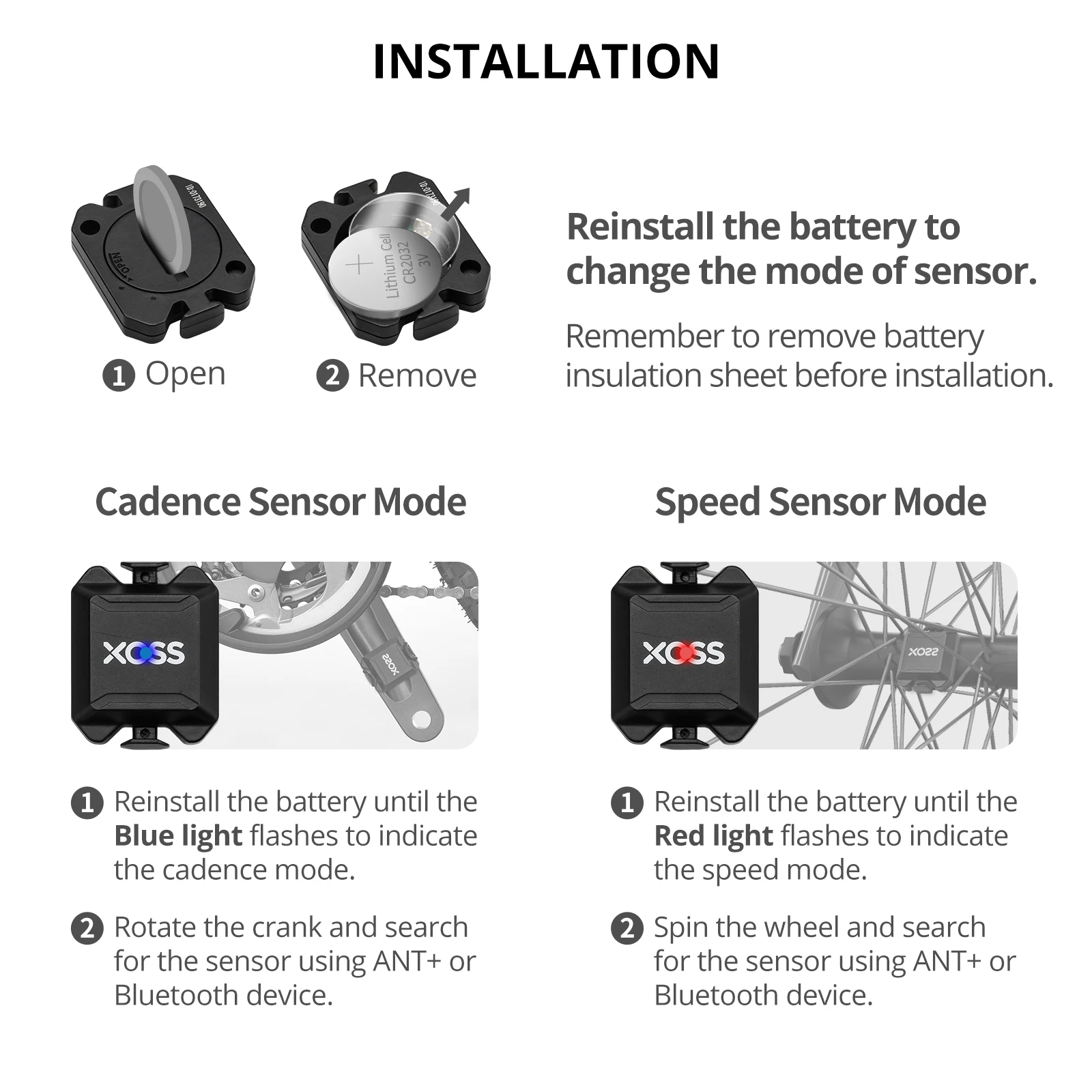 XOSS X1 Speed Cadence Sensor Cycling Computer Speedometer ANT+ Bluetooth Road Bike MTB Compatible For GARMIN iGPSPORT Bryton