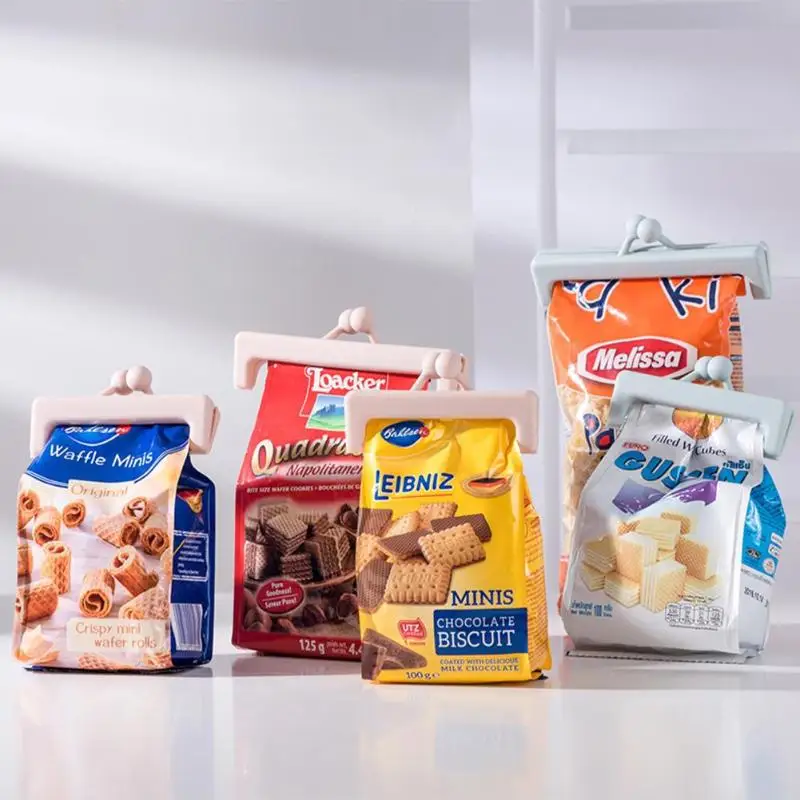 2 шт. портативный кухонный зажим для закусок бытовой свежей еды пластиковый