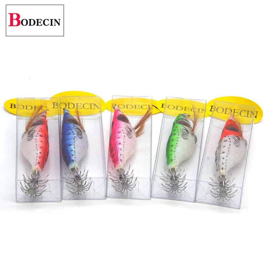 

25PC Luminous Artificial Hard Bait Saltwater Squid Jig 3.0 Hook Body Shrimp Octopus Cuttlefish For Fishing Jigs Lure Sea Tackle