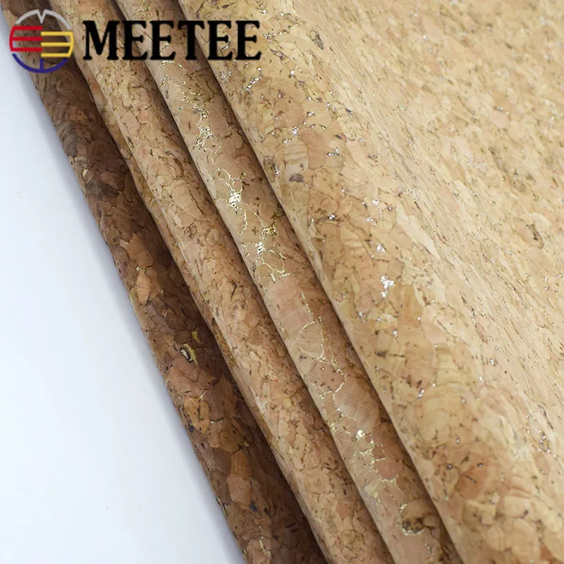 Meetee 90x140 см 0 5 мм Натуральная пробковая кожа ткань с текстурой дерева мягкий