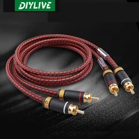 frenetic monster oxygen free copper hifi red and white rca two on two audio cd power amplifier sound double lotus signal line