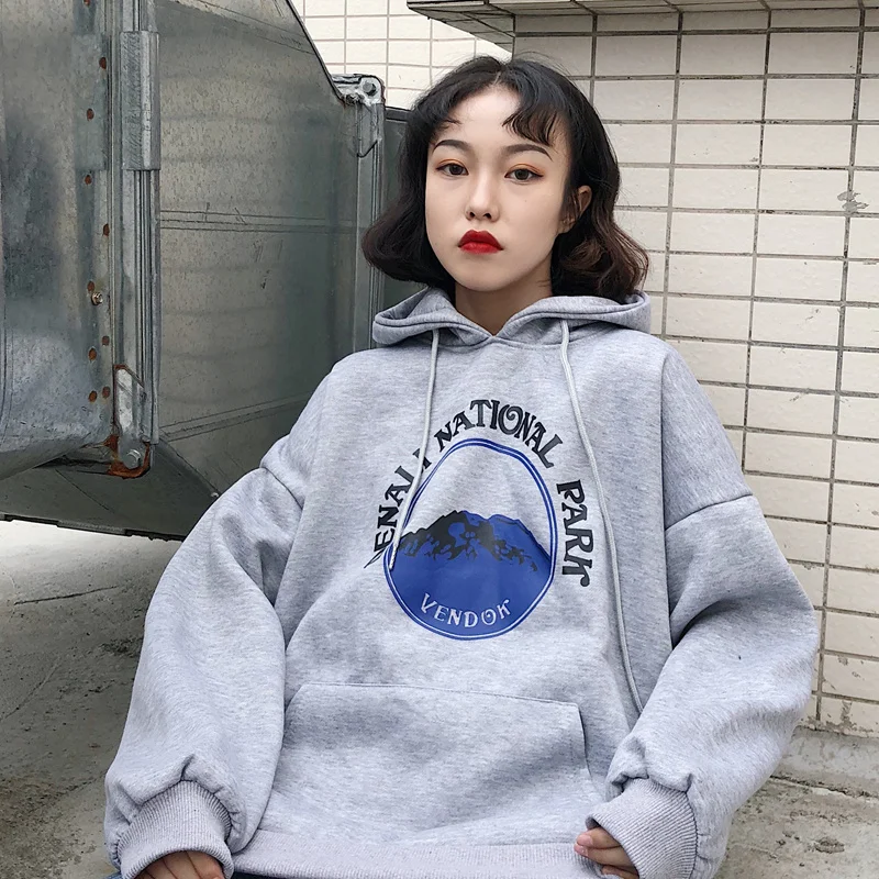 Осенние женские толстовки с длинным рукавом корейские студенческие свободные