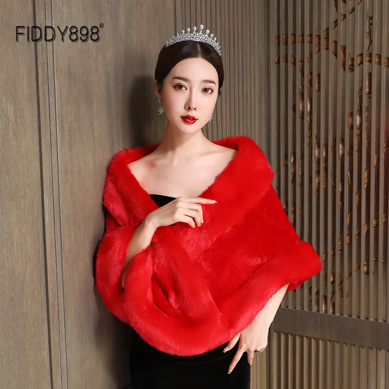 Винные обертки из искусственного меха для свадебной вечеринки женская