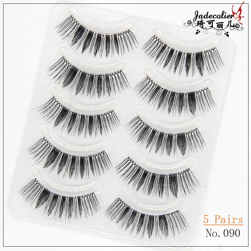 

New 5 Pairs Japanese Style False Eyelashes Cheap Price Thick Long Strip Fake Lashes Beauty Makeup Tools