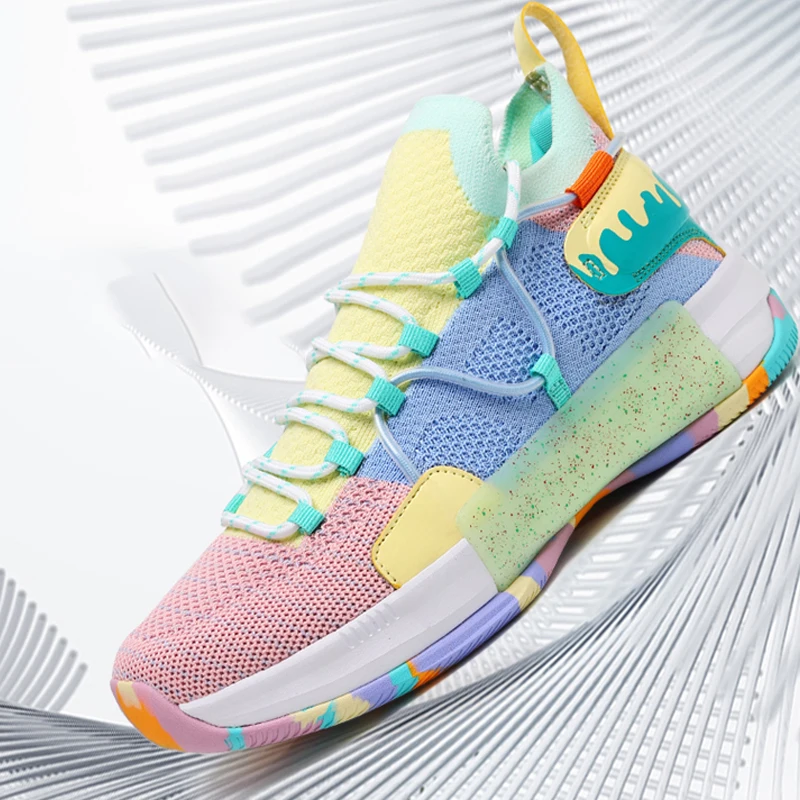 Women's and Men's Wear-Resistant Breathable Basketball Shoes, Women's High Top Size Basketball Outdoor Sports Running Shoes