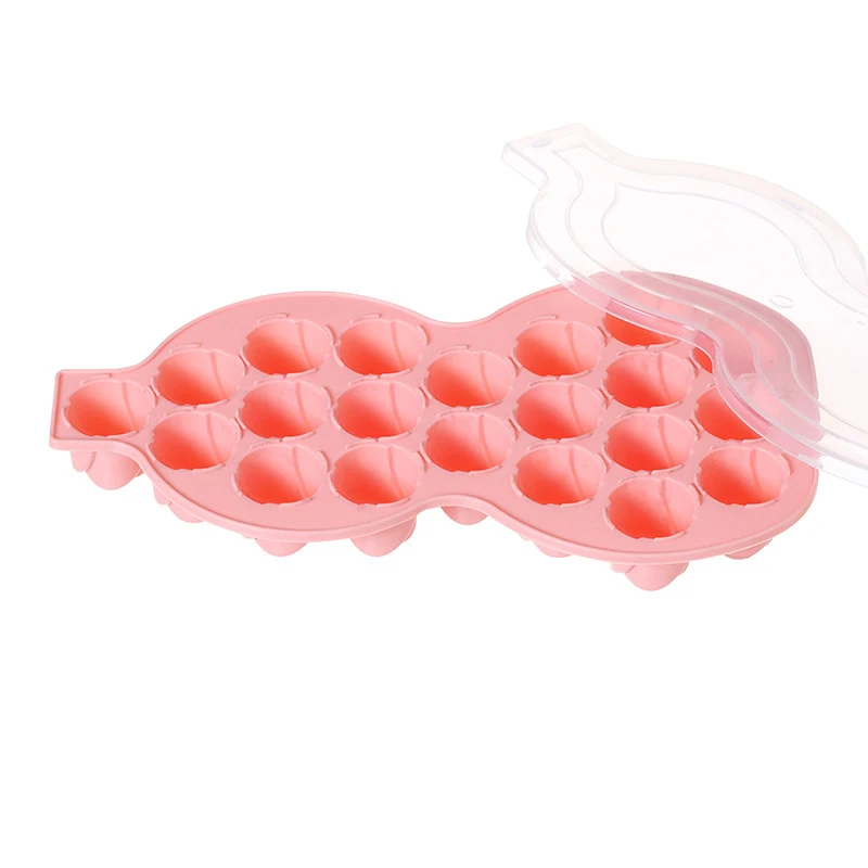 

Silicone Ice Tray Mold with 21 Grids Food Grade Fridge Ice Box with Lid Convenient Kitchen Tools RERI889