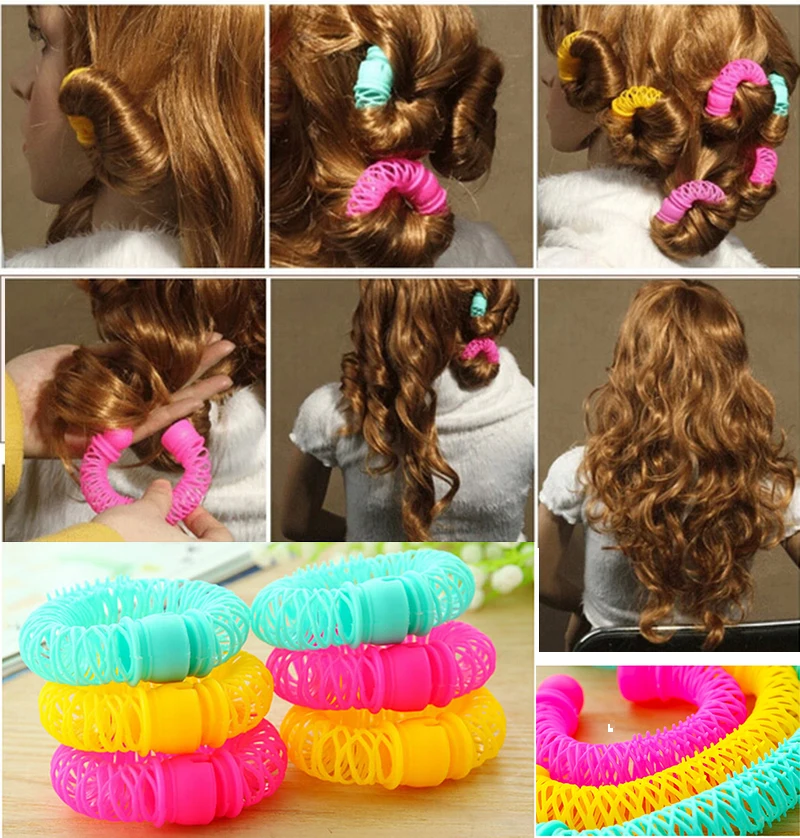 

Fashion 8pcs Magic Hair Curler Spiral Curls Roller Donuts Curl Hair Styling Tool hair accessories