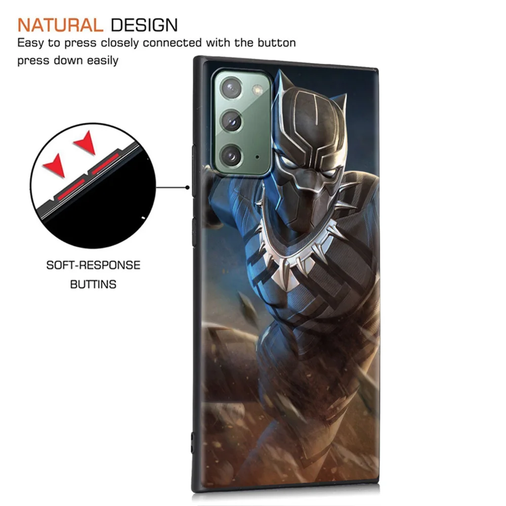 Чехол для телефона Samsung Galaxy Note 20 ultra 10 Plus Lite 8 9 защитный чехол Marvel Черная пантера |