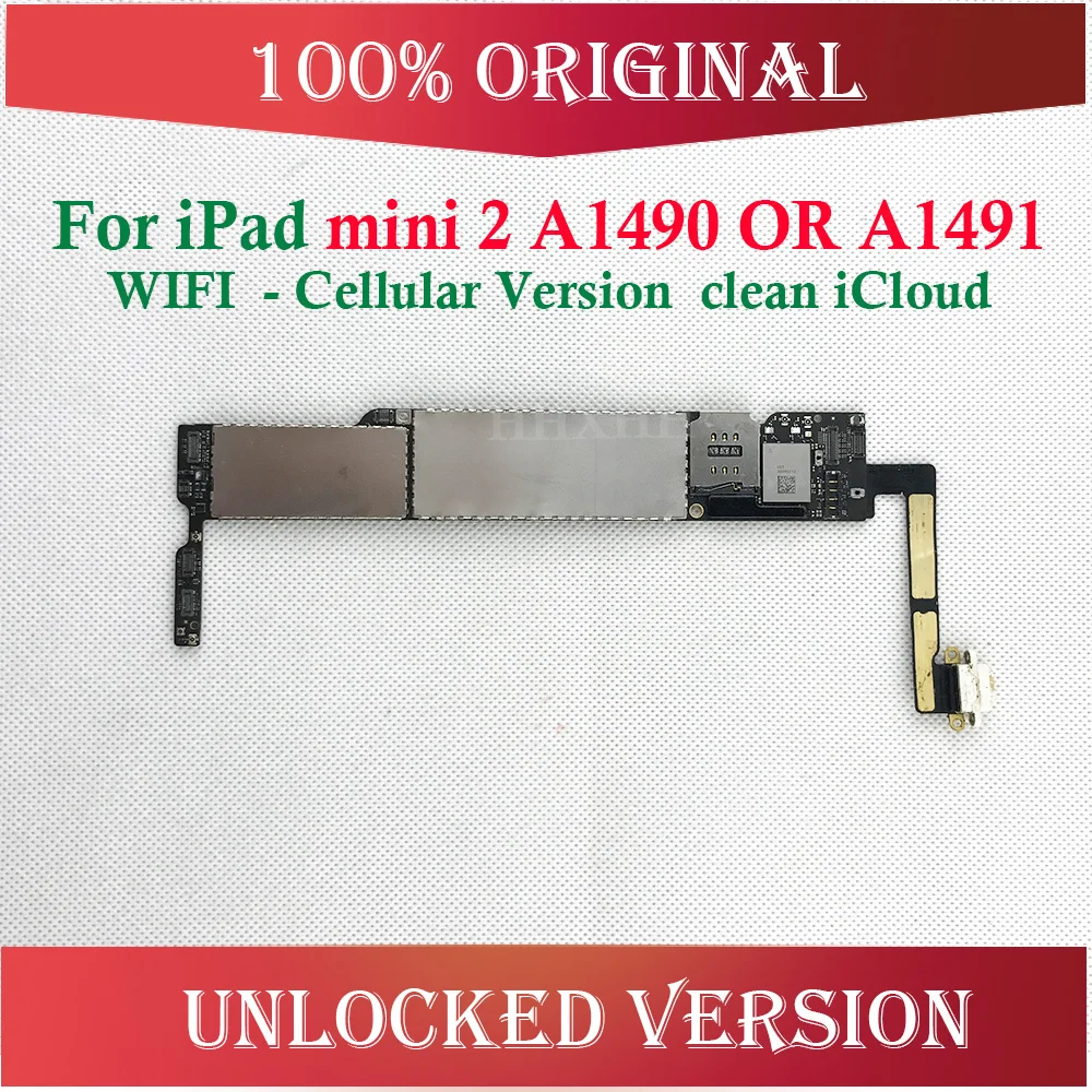 16/32/64gb разблокирована A1489 для Ipad mini2 logic панели для Ipad mini 2 Замена материнской платы Материнская плата с чипом A1490or A1491