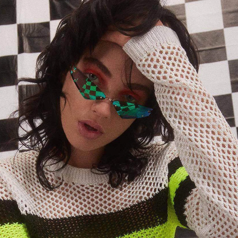 Женские и мужские модные шикарные маленькие многоугольные солнцезащитные очки