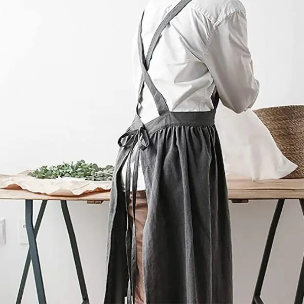 Комплект из 2 предметов Простой Цветочный фартук хлопка и льна для садоводства