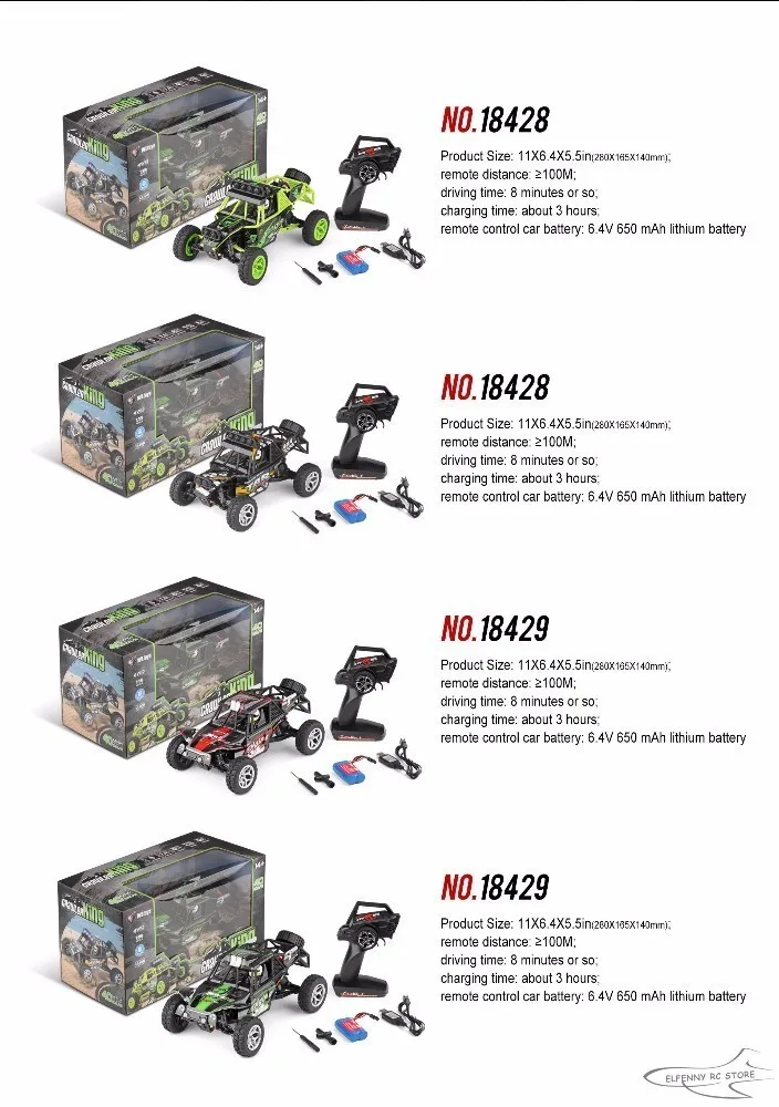 WLtoys 18428-B RC автомобили 1:18 Масштаб MODE2 2,4G 4WD RC внедорожный автомобиль гусеничный с четырехколесной самостоятельной системой подвески