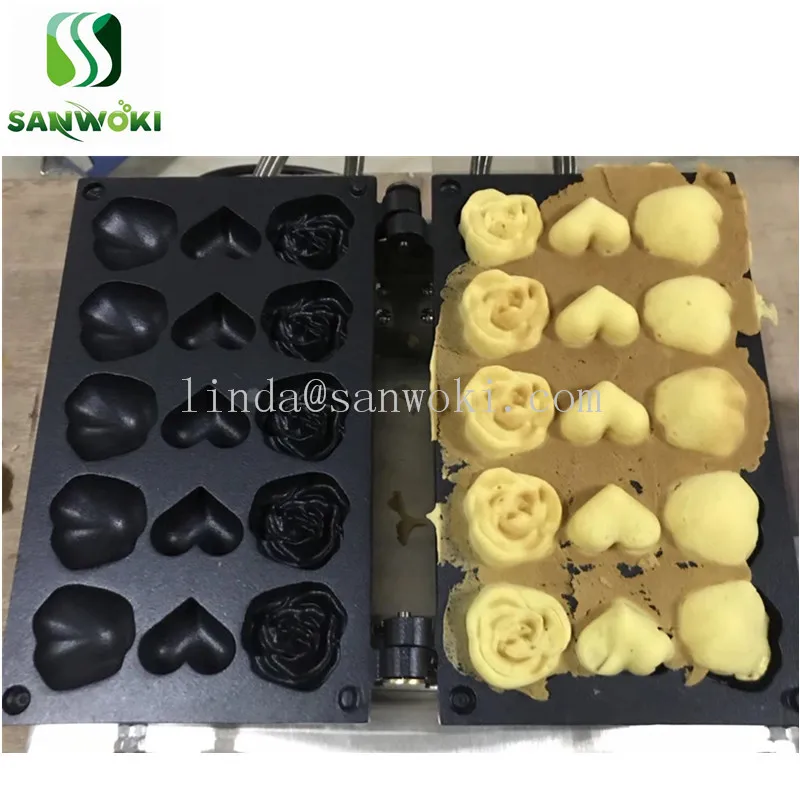 Электрическая вафельница в форме розы сердца с рисунком вафельница|Вафельницы и