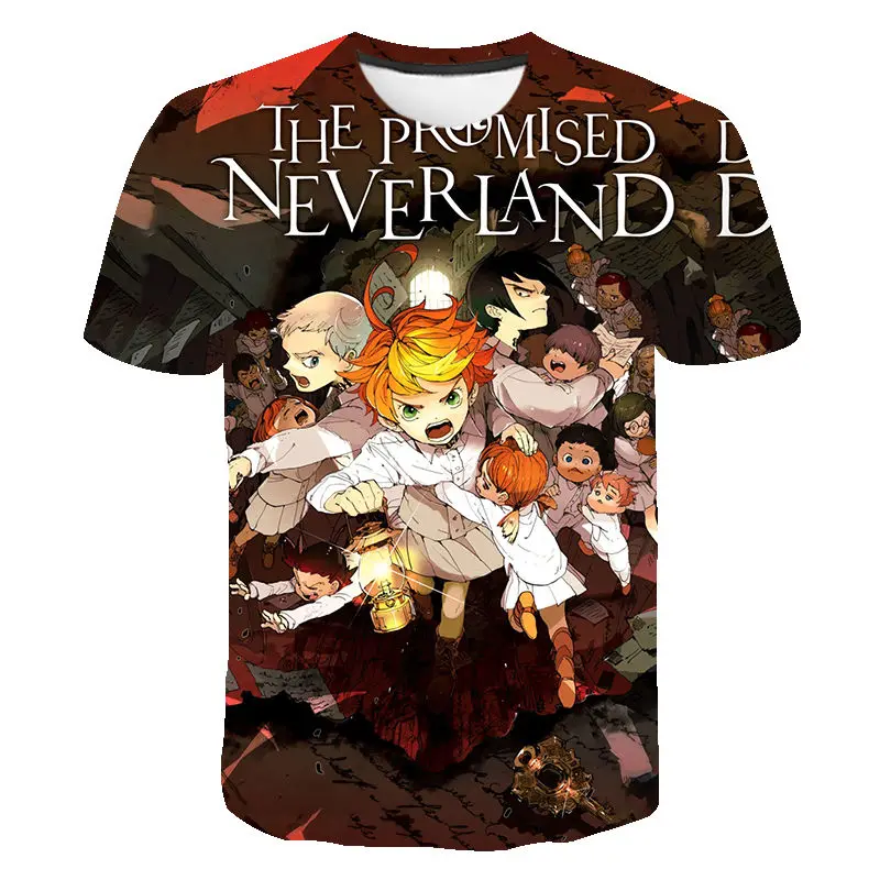 Новые летние футболки с 3D принтом обещания Neverland, повседневные футболки для мальчиков и девочек, модная уличная одежда, крутые мужские и жен...