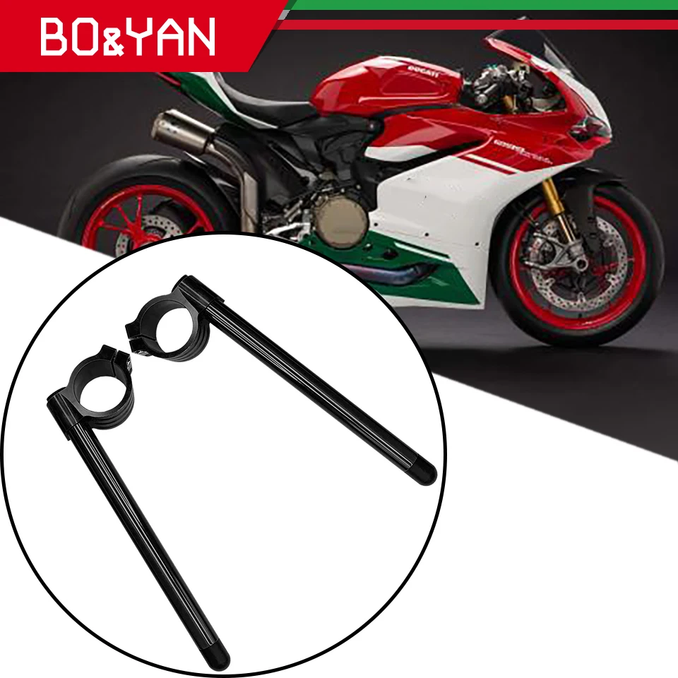 

For Ducati 1198 1098 999 996 916 848 749 748 Motorcycle Handlebar Clip On Ons Fork Adjustable Handlebars Handle Bar Kit