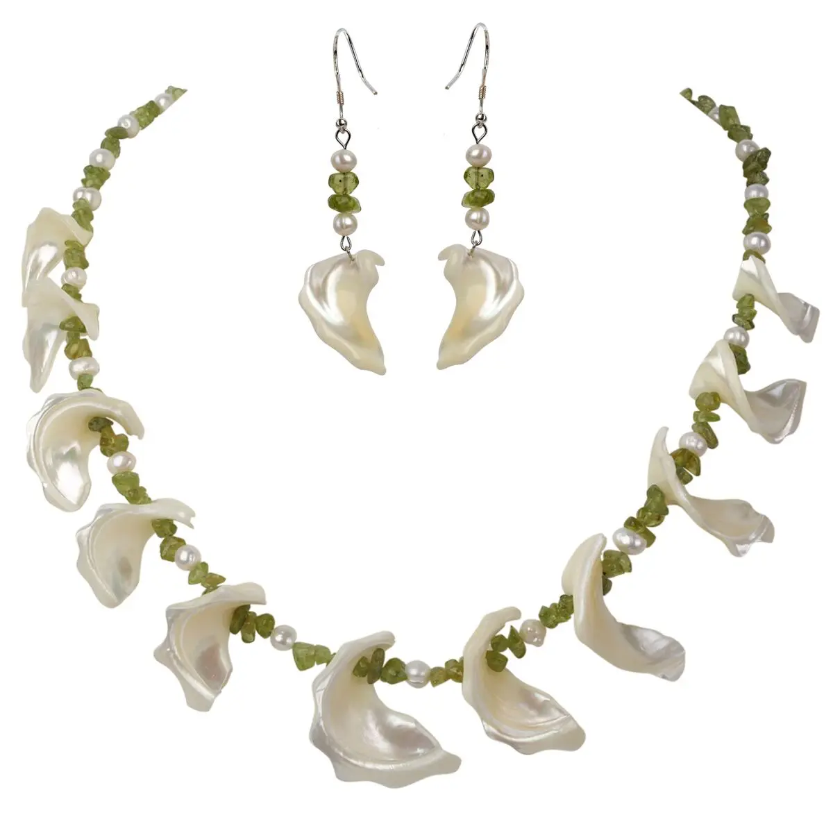 Женский ювелирный комплект из колье и серёг серебра 925 пробы|Ювелирные наборы| |