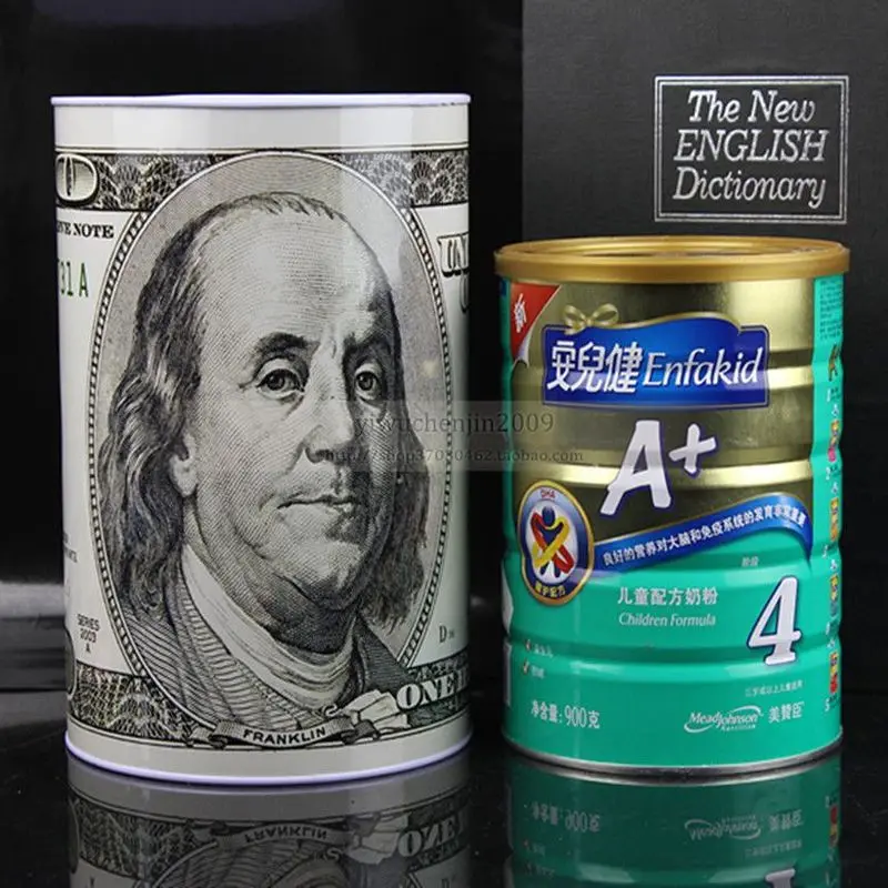 Креативный металлический цилиндр свинья копилка для экономии украшения дома