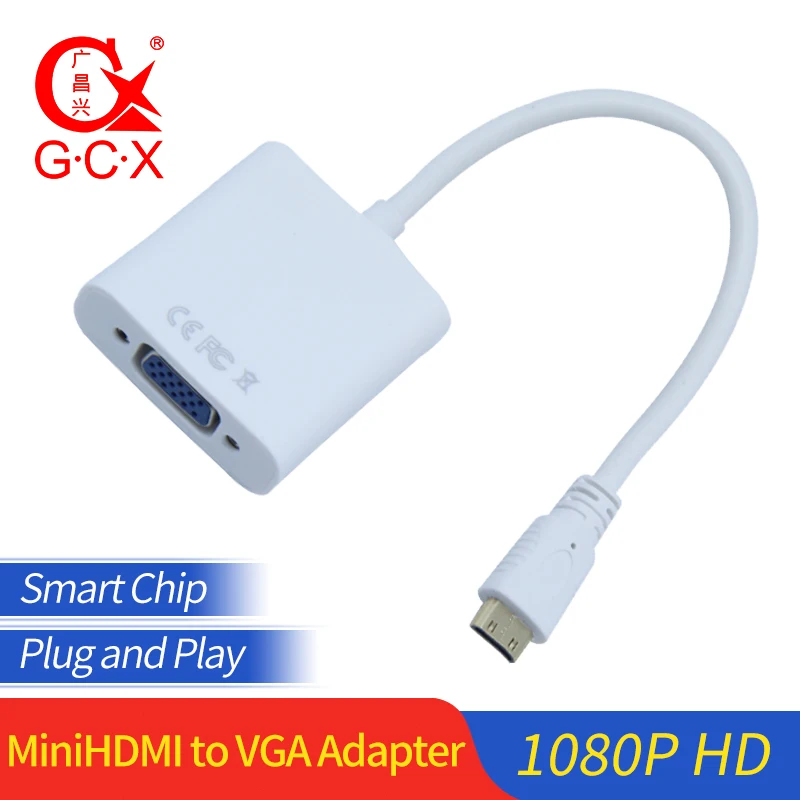 Кабель преобразователь Mini HDMI VGA штекер гнездо 1080P| |