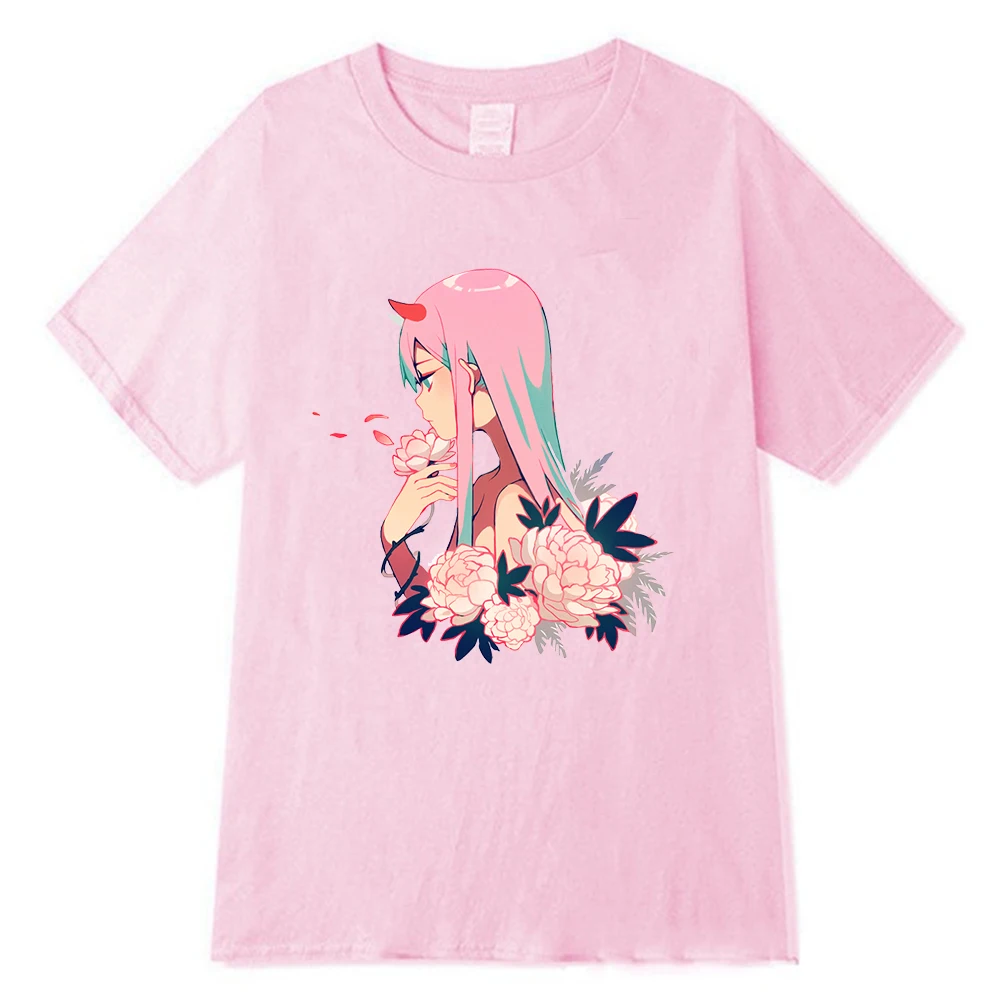 

Darling in the Franxx T Shirts Men Women Short Sleeves Tees Tops