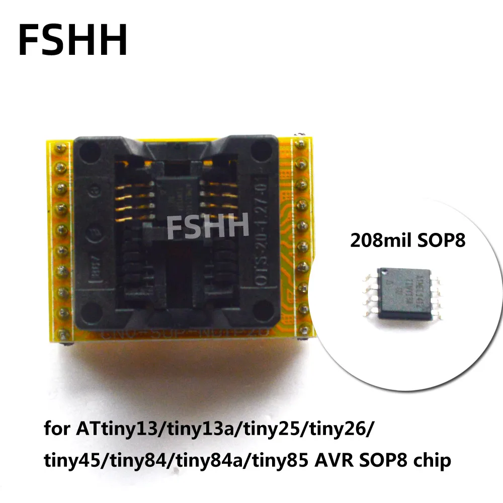 208mil SOP8 адаптер для AVR ATtiny13a tiny25 tiny26 tiny45 tiny84a tiny85 чип программатора CH2015