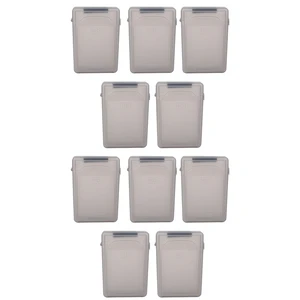 10pcs 3 5 inch ide sata hdd hard drive disk plastic storage box case enclosure cover gray free global shipping