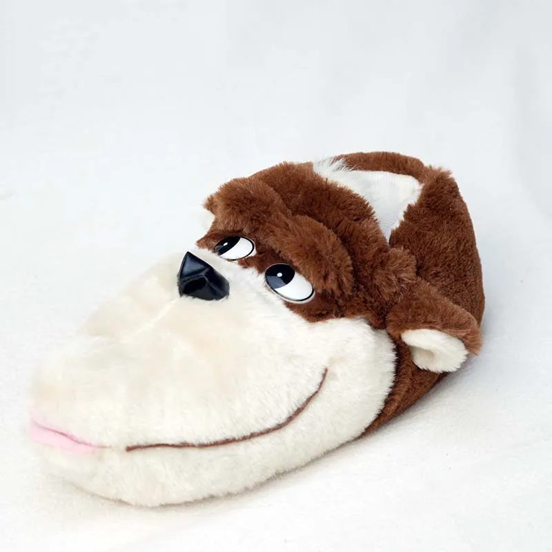 

fur slippers Women Anime Cartoon Bear Slippers Lovers Warm Woman Slippers Winter Plush Home Floor Shoes House Slippers Children